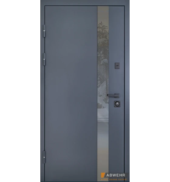 Входные двери Abwehr Defender 506 Nordi Glass (Ral 7021T / белый)