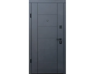 Входные двери Berez Standard M-t-l Parallel (Антрацит/Белый супермат)
