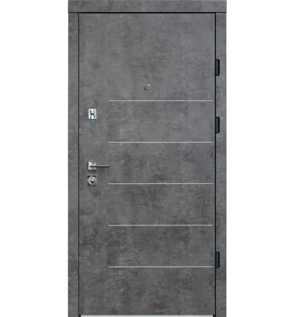 Входные двери Berez Lux Porte (Мрамор темный/Белый сатин)