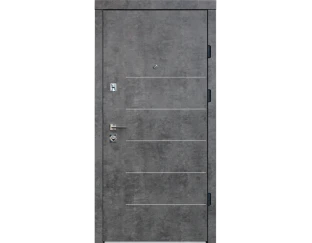 Входные двери Berez Lux Porte (Мрамор темный/Белый сатин)