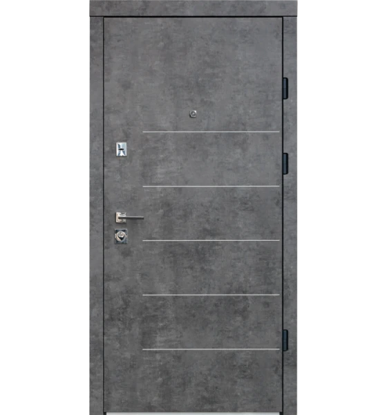 Входные двери Berez Lux Porte (Мрамор темный/Белый сатин)