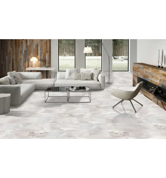 Ламинат SPC Stonehenge Tiles Marble Grey +1мм (STHT13)