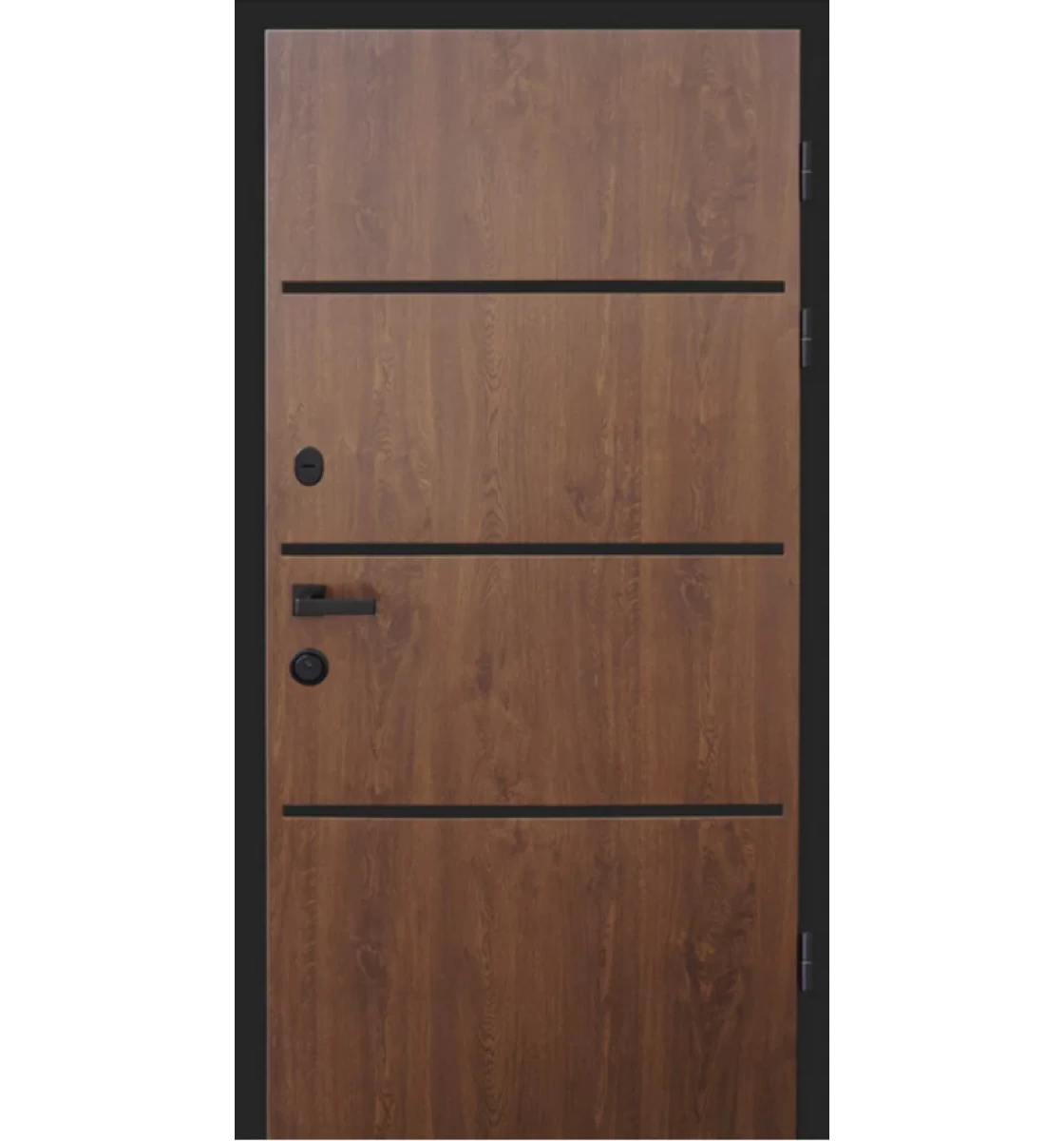 Входные двери Qdoors Lama Bau (Дуб темный)