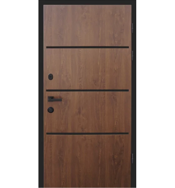 Входные двери Qdoors Lama Bau (Дуб темный)