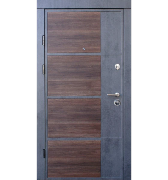 Вхідні двері Qdoors Преміум Бостон-М (Бетон темний / бетон світлий)