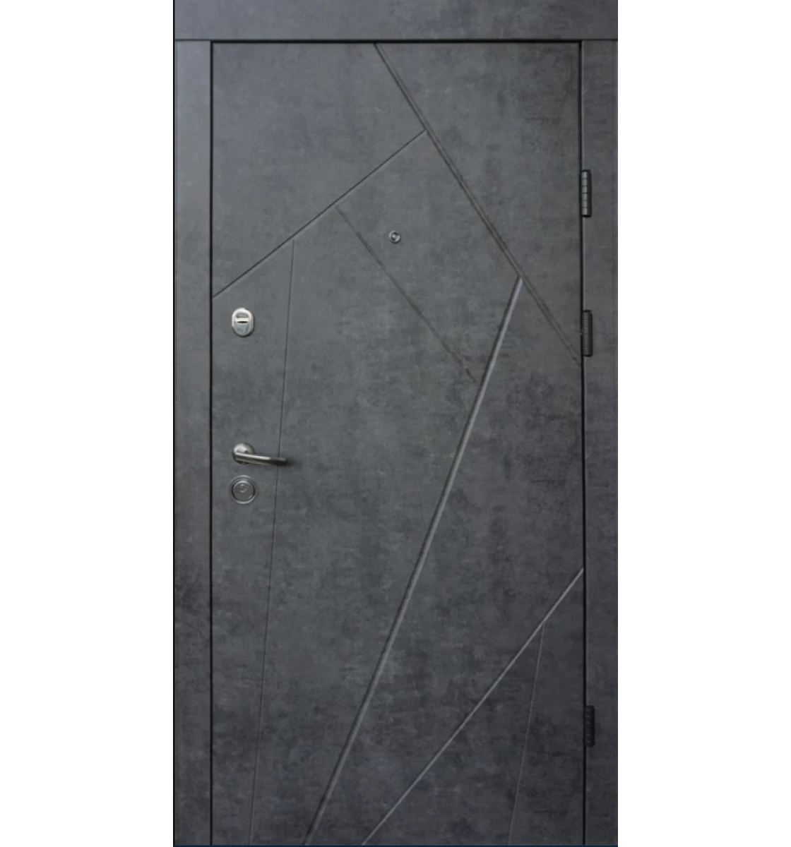 Входные двери Qdoors Ультра Флеш (Мрамор темный / бетон бежевый)