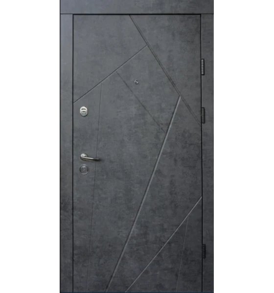 Входные двери Qdoors Ультра Флеш (Мрамор темный / бетон бежевый)