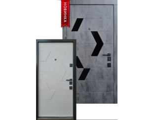 Входные двери Qdoors Авангард Конверс (Бетон темный/грей софт)