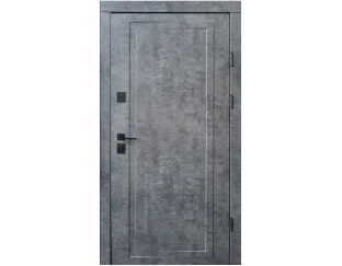 Входные двери Qdoors Ультра Мироу (Мрамор темный / белая эмаль+зеркало)