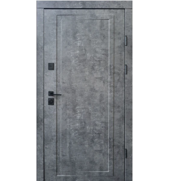 Входные двери Qdoors Ультра Мироу (Мрамор темный / белая эмаль+зеркало)