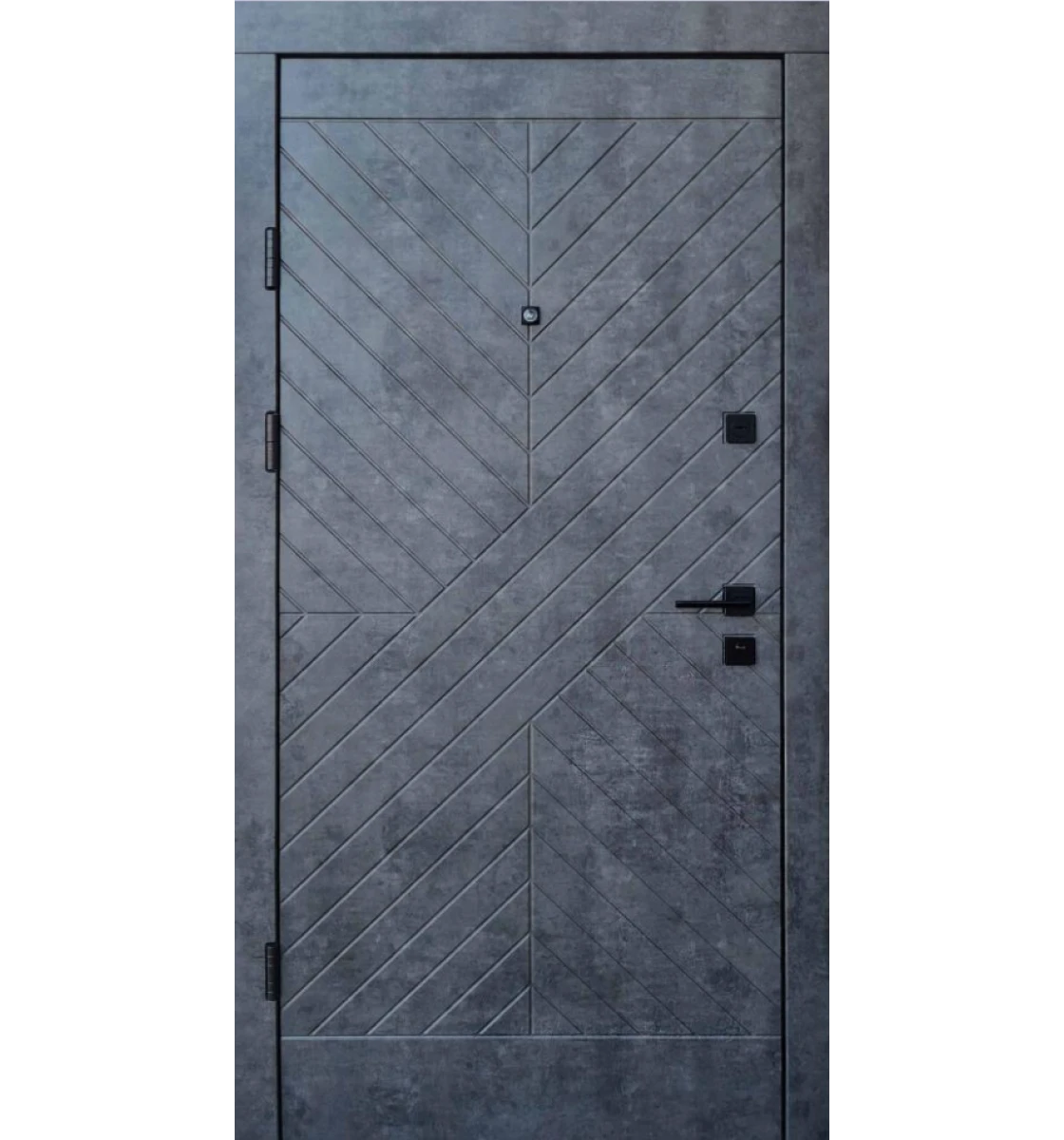Вхідні двері Qdoors Преміум Некст (Мрамор темний / бетон бежевий )