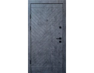 Входные двери Qdoors Премиум Некст (Мрамор темный / бетон бежевый)
