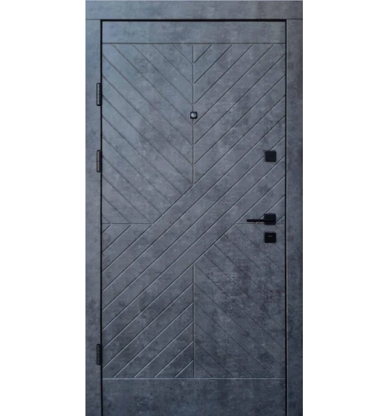 Вхідні двері Qdoors Преміум Некст (Мрамор темний / бетон бежевий )