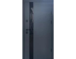 Вхідні двері Qdoors Стріт Елегант (Антрацит 7021/біле дерево)