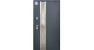 Входные двери Qdoors Стрит Норд (Антрацит 7021/белое дерево/вставка сатин) Фото №1