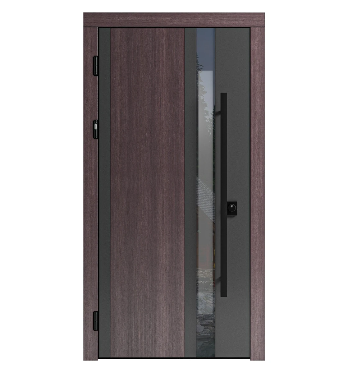 Входные двери Rodos Steel Standart-S F 163 (шпон дуба LTL6908)