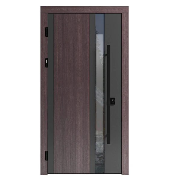 Входные двери Rodos Steel Standart-S F 163 (шпон дуба LTL6908)