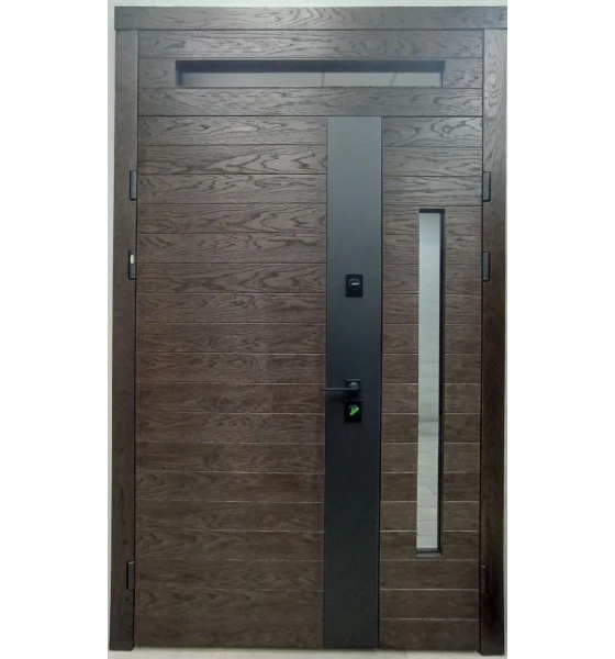 Вхідні двері Rodos Steel Standart-S F 124 1500 (шпон дуб LTL6403) 