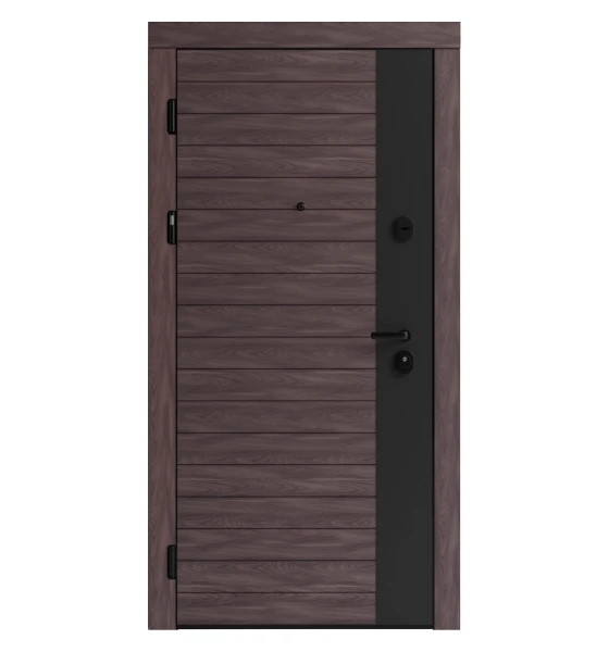 Входные двери Rodos Steel Standart-S F 124 (шпон дуба LTL6908/белый мат)