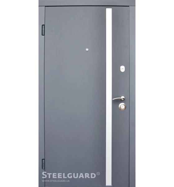 Входные двери Steelguard Maxima AV-1  Antrcyt  (Vinorit Антрацит/антрацит алюминиевый композит)