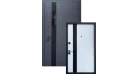 Вхідні двері Страж Standart Slim S Glass-A (софт блек/білий сатин) Фото №2