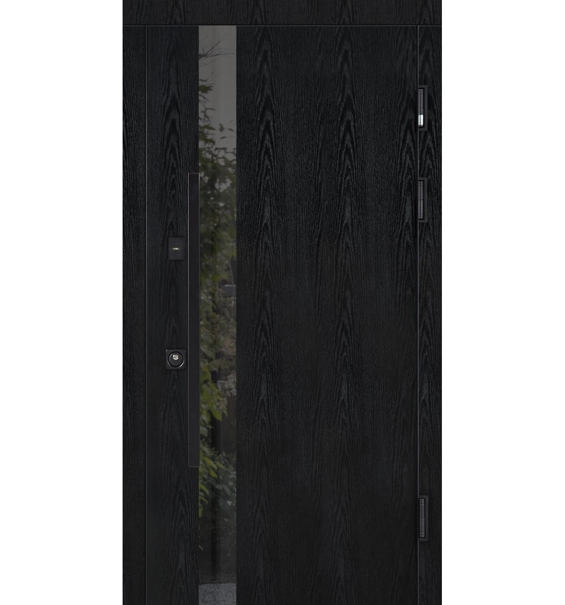 Вхідні двері Abwehr 536 Carat (Lampre Black Wood/віноріт біла)