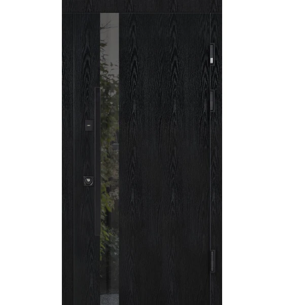 Вхідні двері Abwehr 536 Carat (Lampre Black Wood/віноріт біла)