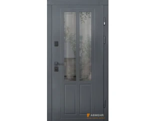 Вхідні двері Abwehr Country NeoGlass (Ral 7021 / Vinorit білий)