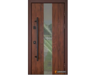 Вхідні двері Abwehr Lampre 5 (Метал Lampre / Vinorit дуб темний +ВСМ)