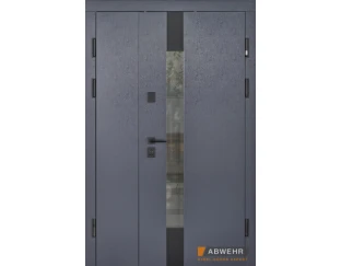 Входные двери Abwehr Tower полуторные 1200 с терморозрывом (Lampre Антрацит/сосна прованс)
