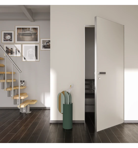 Міжкімнатні двері прихованого монтажу Hygge Invision Inside Alum