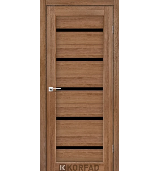 Міжкімнатні двері Korfad Porto PR-02 (чорне скло)