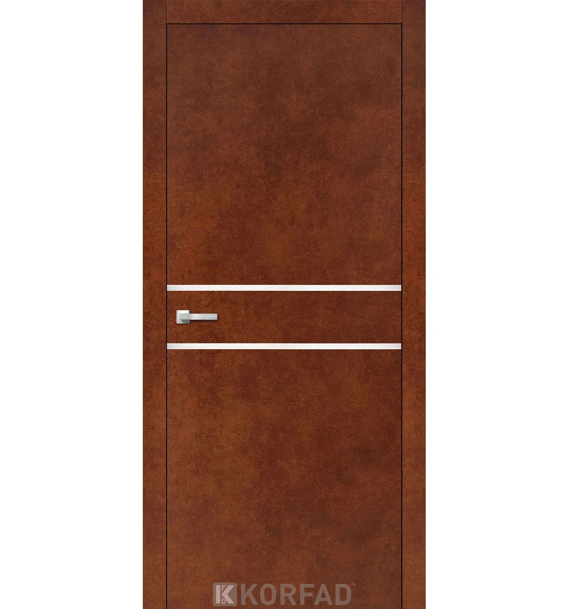 Межкомнатная дверь Korfad Aluminium Loft Plato ALP-03 (алюминий)