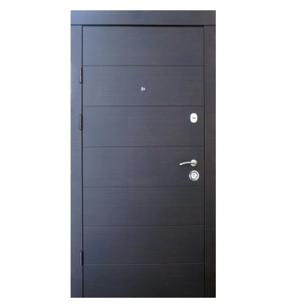 Вхідні двері Qdoors Преміум Горизонталь (Венге темний / венге ванільний)+Білий короб