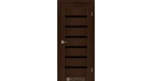 Ламинированная дверь Korfad Porto Deluxe PD-01 (стекло черное) Фото №1