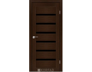Двері ламіновані Korfad Porto Deluxe PD-01 (скло чорне)