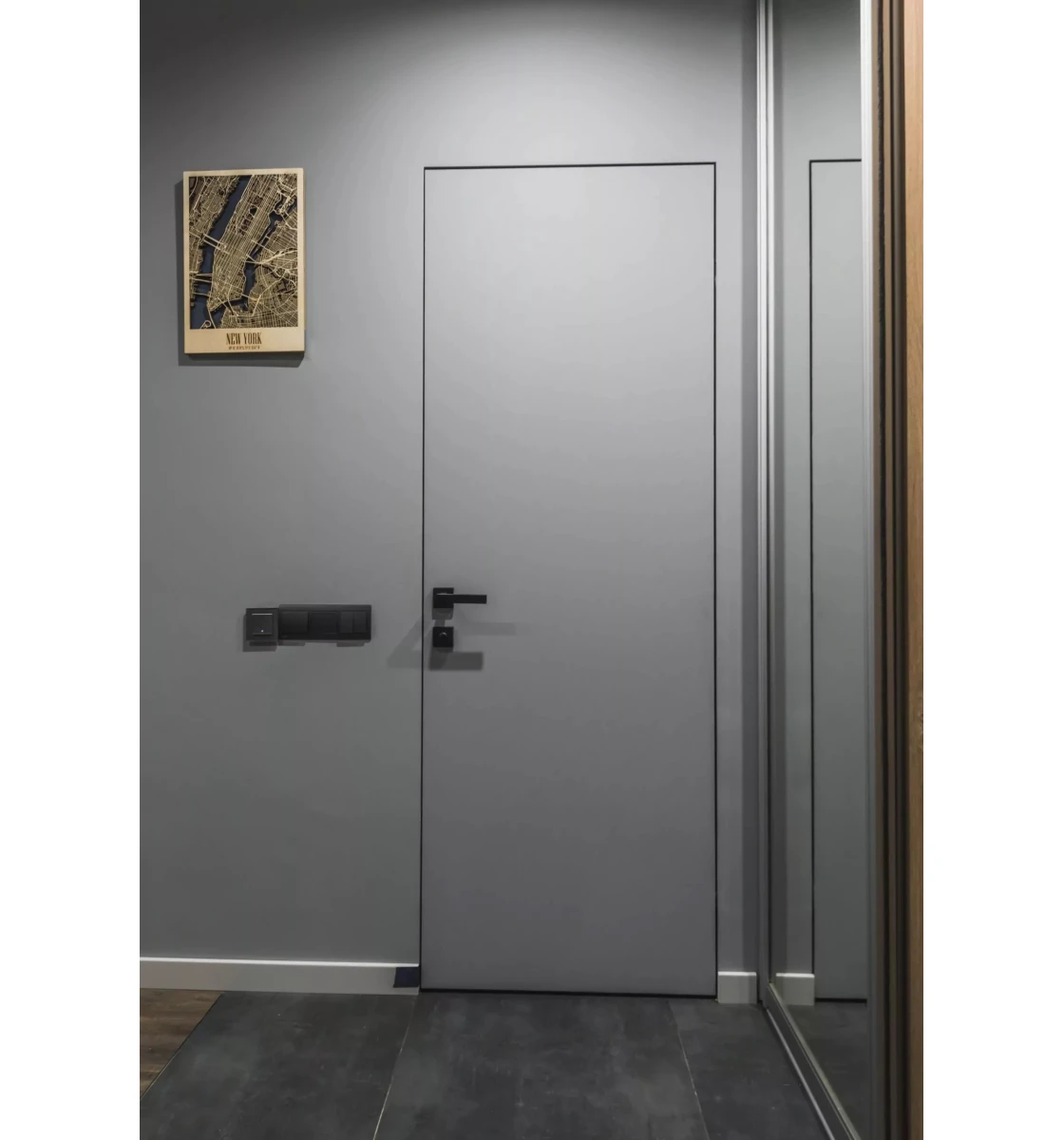 Межкомнатная дверь Danapris Doors Alum Premium грунтованные (короб мат хром)