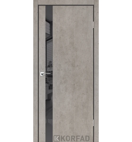 Межкомнатная дверь Korfad Glass Loft Plato GLP-02 (алюминий)