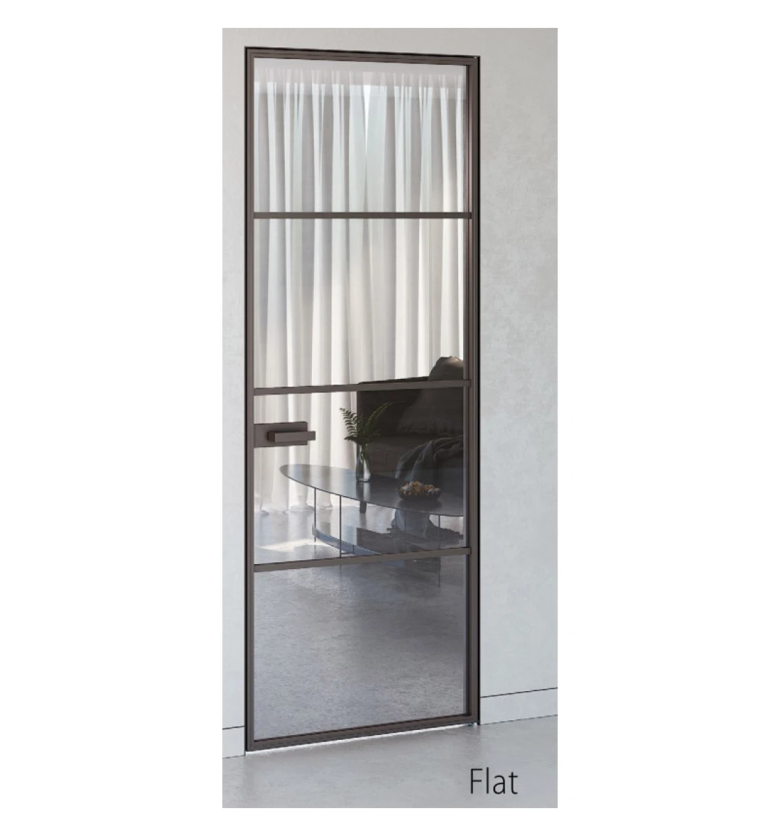 Двери межкомнатные дверь скрытого монтажа AluDoors Flat