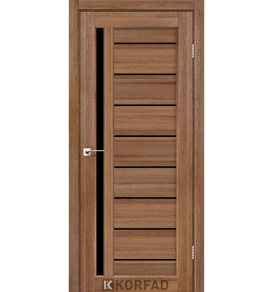 Межкомнатная дверь Korfad Venecia Deluxe VND - 02 (черное стекло) 