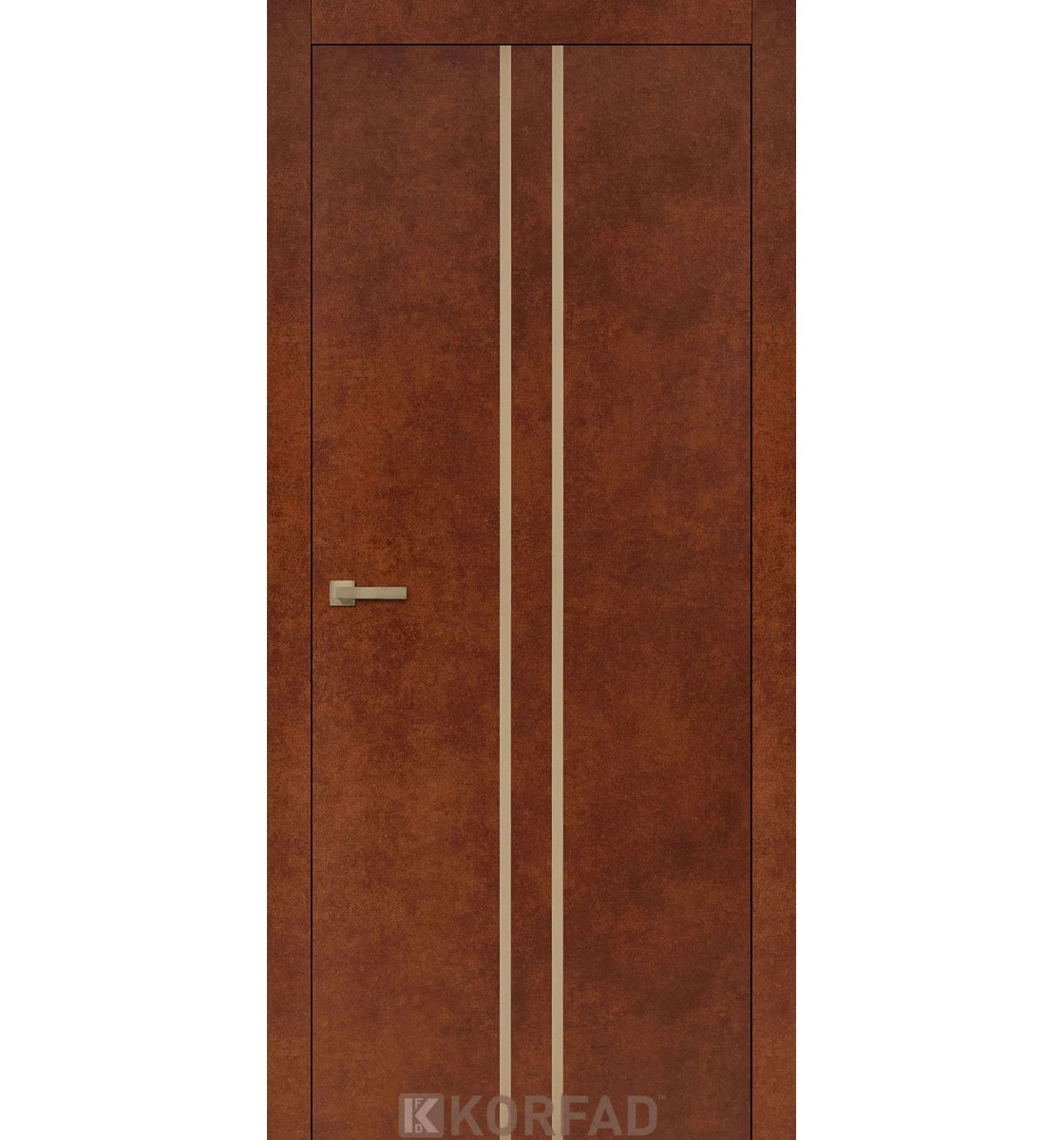 Двері міжкімнатні Korfad Aluminium Loft Plato ALP-02 (бронзовий алюміній)