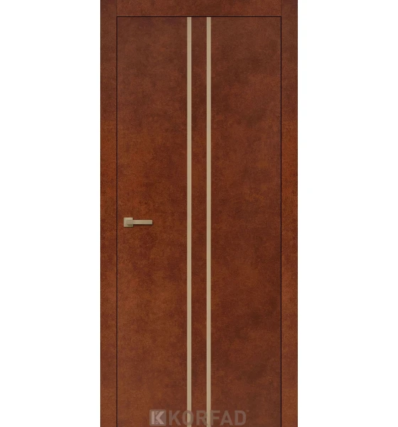Двері міжкімнатні Korfad Aluminium Loft Plato ALP-02 (бронзовий алюміній)