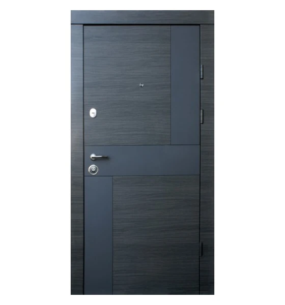 Входные двери Qdoors Премиум Стиль-М (Венге серый горизонт / белое дерево)