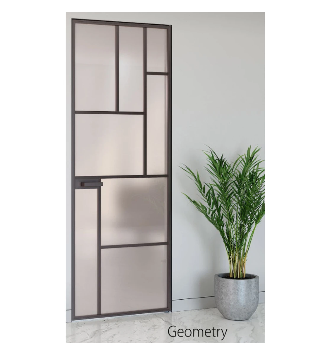 Двери межкомнатные дверь скрытого монтажа AluDoors Geometry