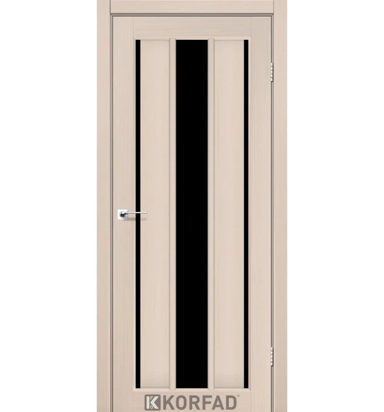 Міжкімнатні двері Korfad Venecia Deluxe VND - 04 (чорне скло)
