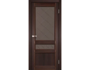Межкомнатная дверь Korfad Classico CL-05 (сатин бронза + рисунок М1/М2) со штапиком