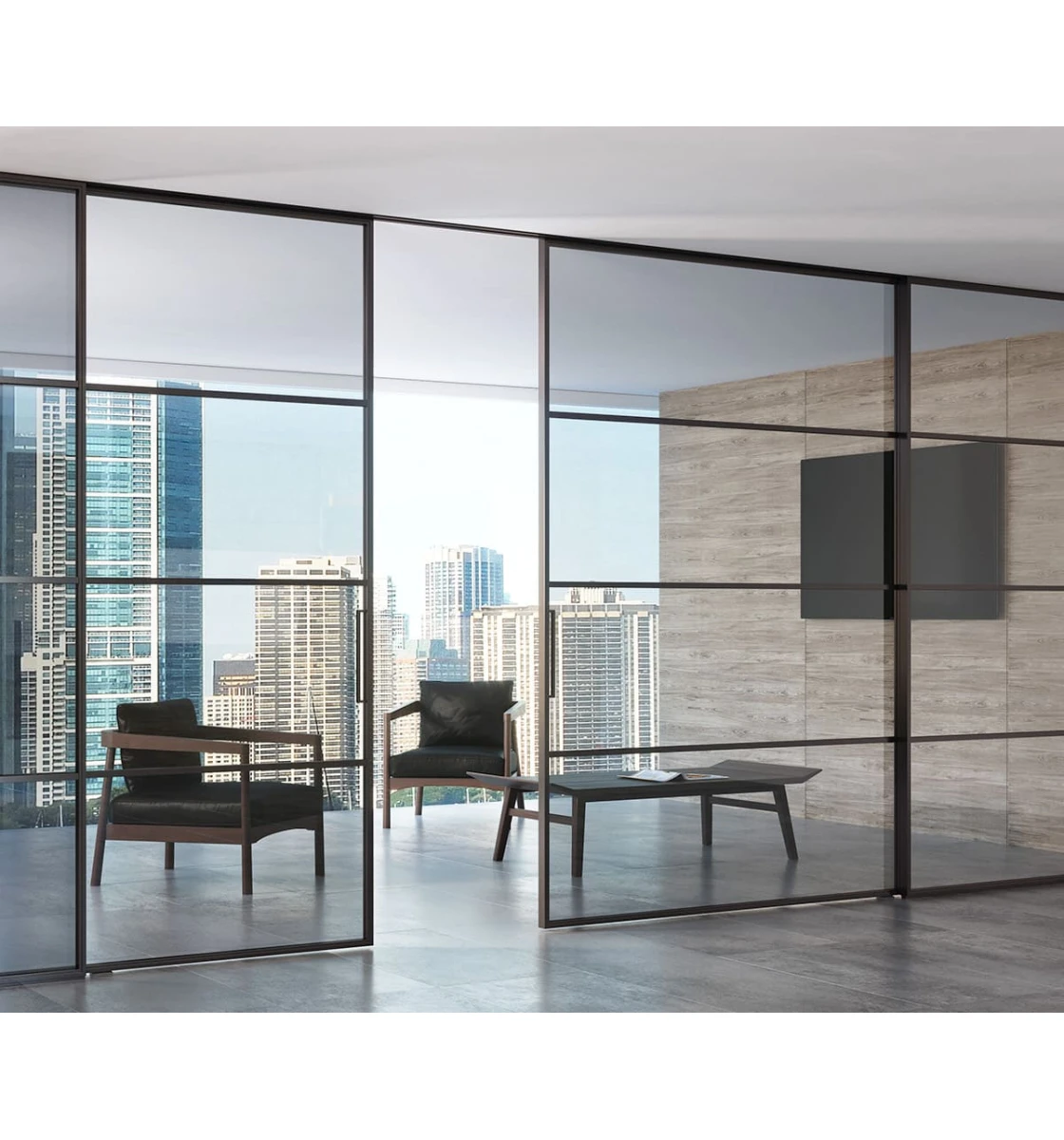 Двері міжкімнатні розсувні AluDoors FLAT
