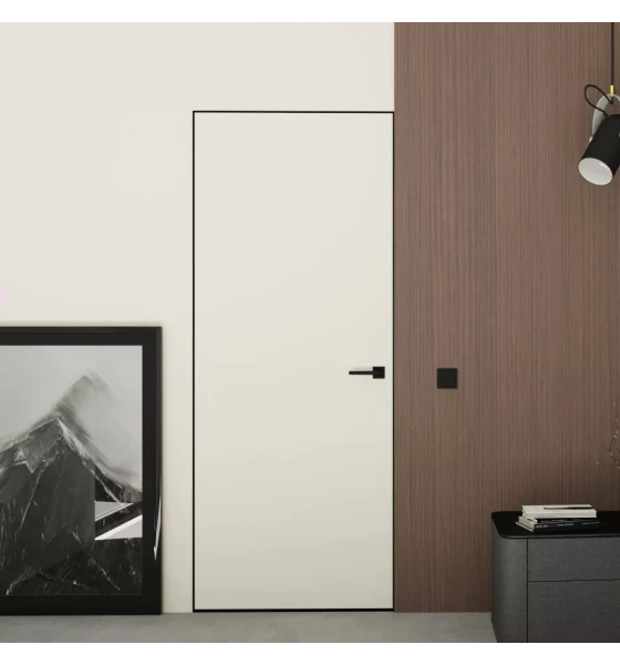 Межкомнатная дверь Danapris Doors Alum Wood Universal грунтованные с черным обкладом