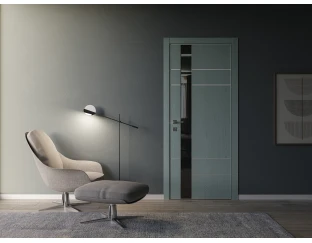 Межкомнатная дверь Rodos Modern Flat 05 (глухое+alum)