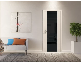 Межкомнатная дверь Rodos Modern Flat стекло (Триплекс черный)